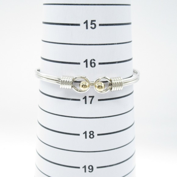 Tiffany Double Hook and Eye Bangle Silver K18 Yellow Gold - Picture 5 of 5